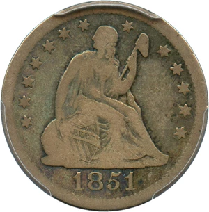 image for: 1851-O 25c PCGS/CAC VG-10 - Scarce New Orleans Mint Quarter