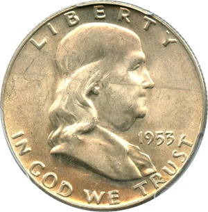 image for: 1953-D 50c PCGS MS63