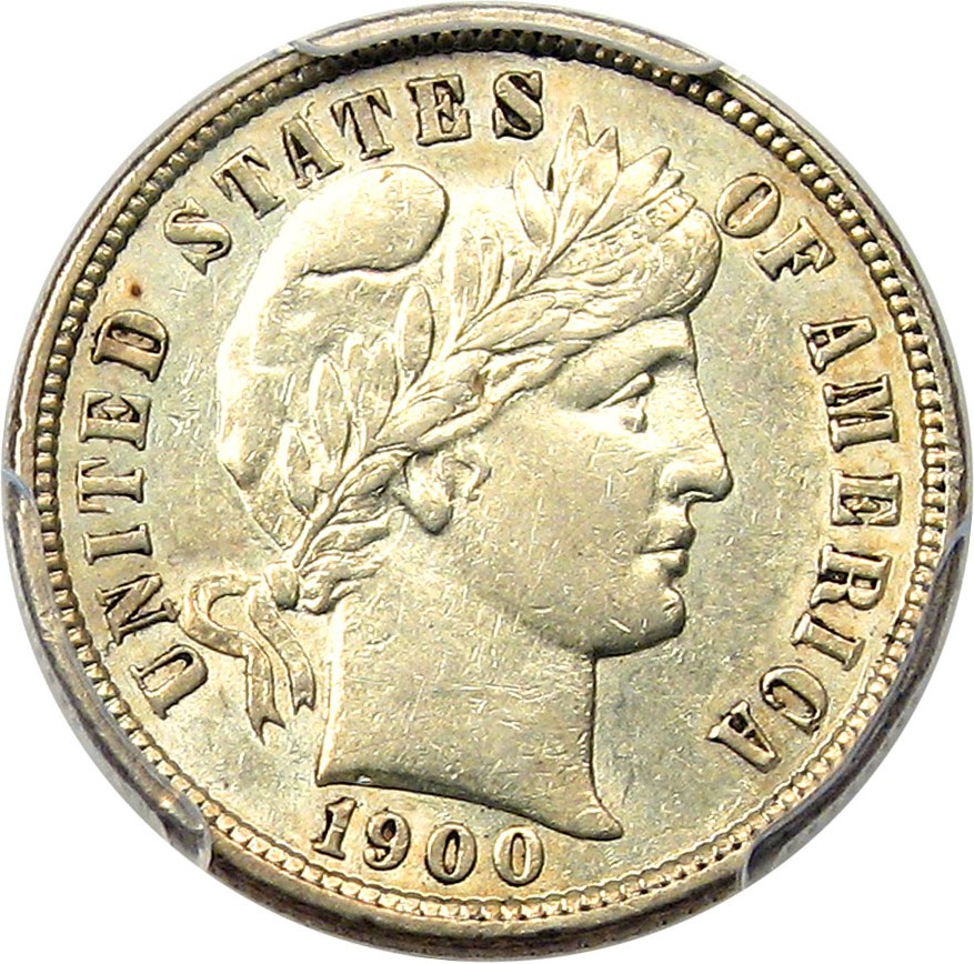 image for: 1900 10c PCGS AU53