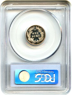image for: 1899 10c PCGS Secure/CAC Proof 65 DCAM - Desirable Deep Cameo Proof