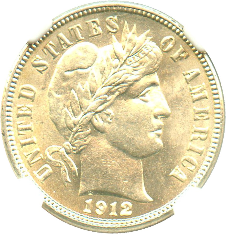 image for: 1912-S 10c NGC MS65