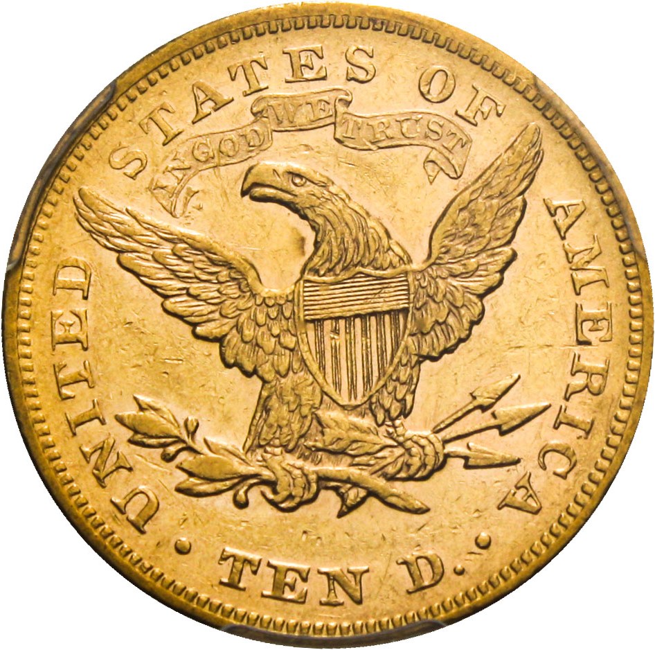 image for: 1868 $10 PCGS AU53 - Low Mintage Gold Eagle