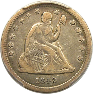 image for: 1842-O 25c PCGS VF30 (Small Date) Rare Date