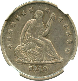 image for: 1840-O 25c NGC XF45 (No Drapery) Scarce Date