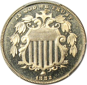 image for: 1882 5c PCGS Proof 66 CAM