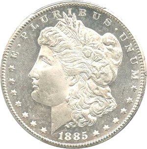 image for: 1885-CC $1 PCGS/CAC MS64 PL