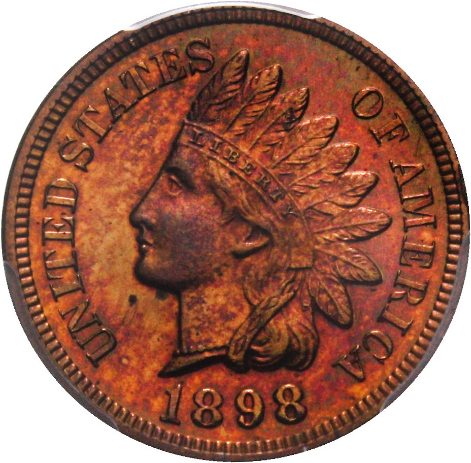 image for: 1898 1c PCGS Secure/CAC Proof 65 RB