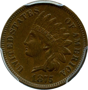 image for: 1875 1c PCGS AU50