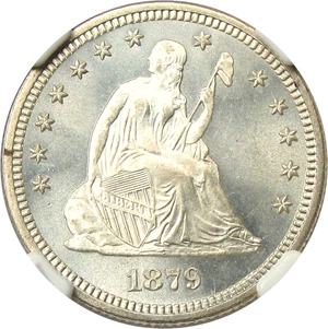 image for: 1879 25c NGC MS67 - Awesome Low Mintage Gem