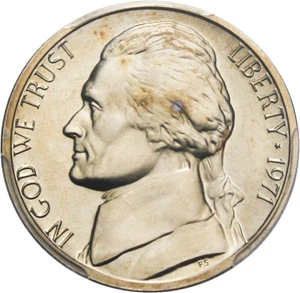 image for: 1971 No S 5c PCGS Proof 69 CAM - Rare Missing Mintmark Error