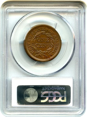 image for: 1855 1c PCGS/CAC MS65 BN (Slanted 55)