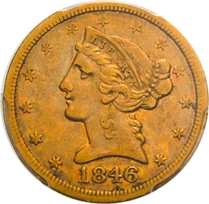 image for: 1846-O $5 PCGS VF35