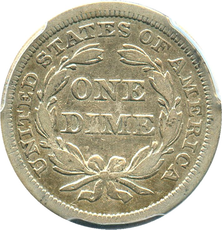 image for: 1840 10c PCGS VF25 (With Drapery)