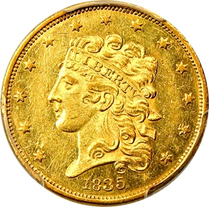 image for: 1835 $5 PCGS MS60 - Classic Head Half Eagle Type