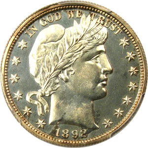 image for: 1892 50c PCGS Proof 63