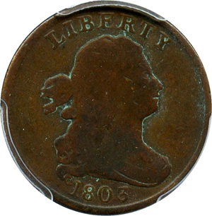 image for: 1803 1/2c PCGS VG-8
