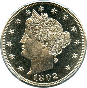 image for: 1892 5c PCGS Proof 65 CAM
