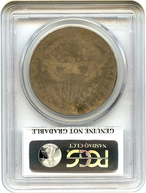 image for: 1798 Large Eagle $1 PCGS Genuine Poor/Fair Details (Holed and plugged) Affordable Bust Dollars - No Reserve!