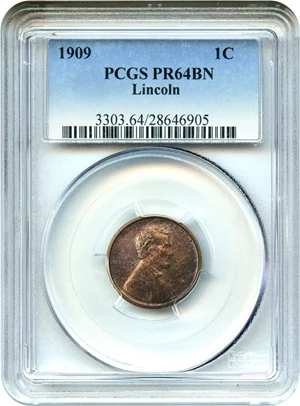 image for: 1909 Lincoln 1c PCGS Proof 64 BN