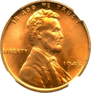 image for: 1945 1c NGC MS67 RD