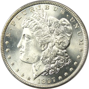 image for: 1897 $1 PCGS MS67 - Awesome Registry Quality Gem - No Reserve!
