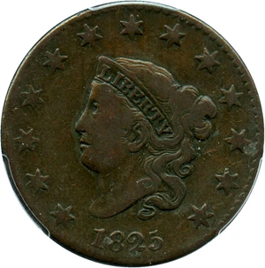 image for: 1825 1c PCGS F12