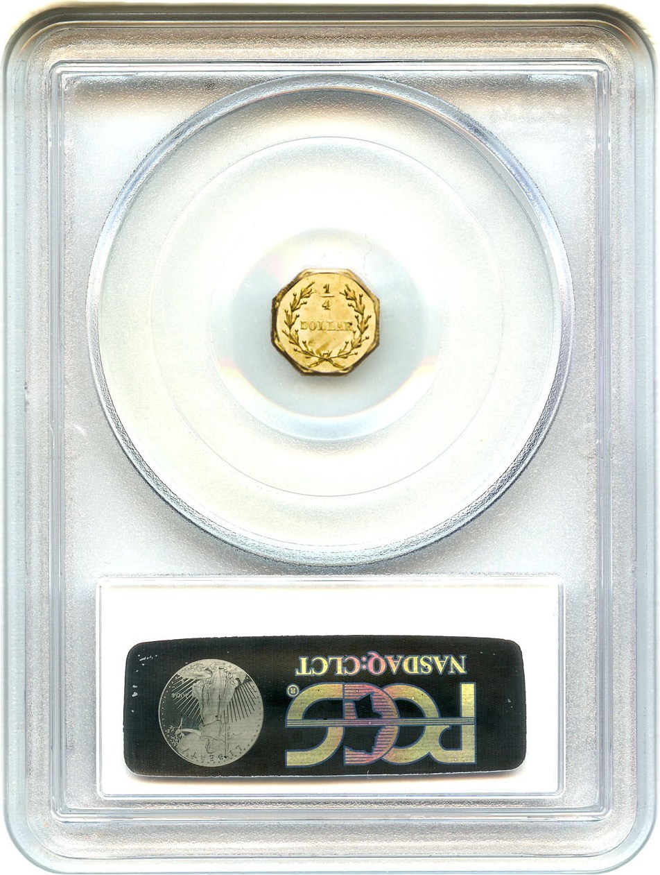 image for: California Gold: 1854 25c PCGS MS63 (BG-109)