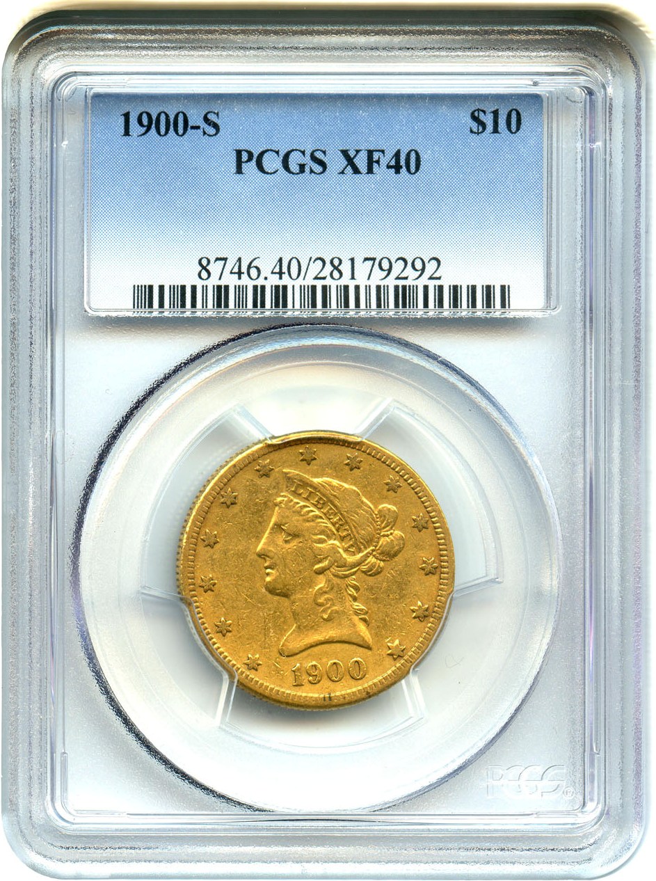 image for: 1900-S $10 PCGS XF40