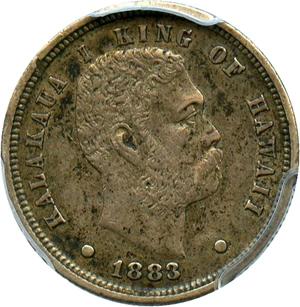 image for: 1883 Hawaii 10c PCGS/CAC XF45