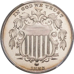 image for: 1882 5c PCGS Proof 67 CAM - Beautiful Type Coin