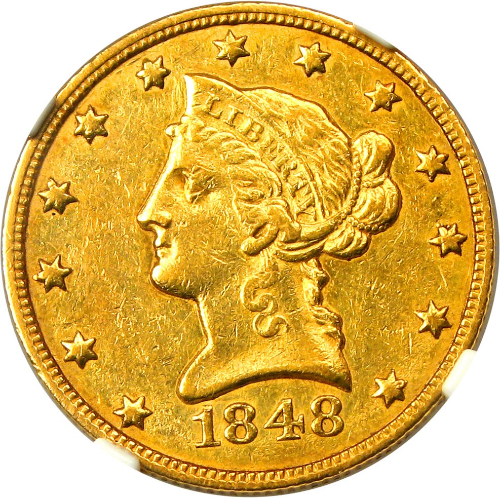 image for: 1848-O $10 NGC AU55 - Very Scarce New Orleans Eagle Gold