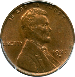image for: 1927-D 1c PCGS MS64 RB