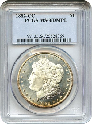 image for: 1882-CC $1 PCGS MS66 DMPL - Wonderful Gem DMPL