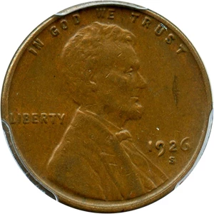 image for: 1926-S 1c PCGS XF45