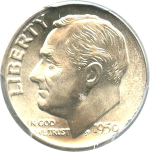 image for: 1950-D 10c PCGS MS67 FB