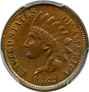 image for: 1882 1c PCGS MS62 BN