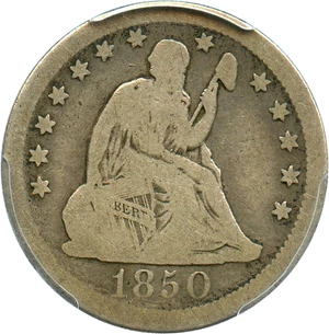 image for: 1850-O 25c PCGS VG-10