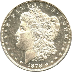 image for: 1878 7TF $1 PCGS Secure MS63 DMPL (Reverse of 1878)