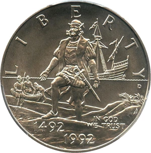 image for: 1992-D Columbus 50c PCGS MS69