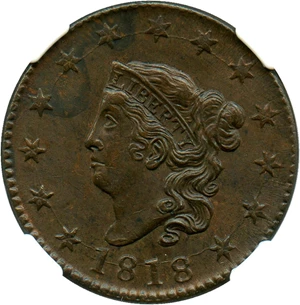 image for: 1818 1c NGC MS61 BN