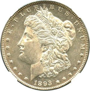 image for: 1893 $1 NGC MS62 PL - Rare in Prooflike