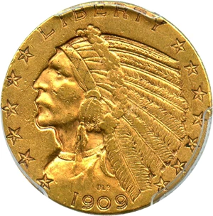 image for: 1909-S $5 PCGS AU50