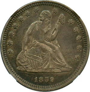 image for: 1859-O 25c NGC AU50