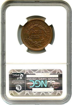 image for: 1846 1c NGC MS62 BN (Medium Date, N-11)