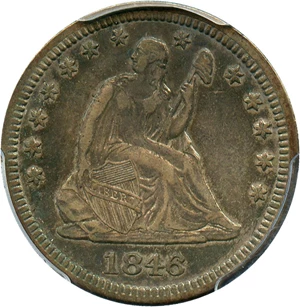 image for: 1846 25c PCGS XF40