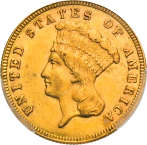 image for: 1888 $3 PCGS/CAC AU58 - Low Mintage Issue - No Reserve!