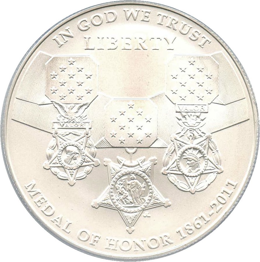 image for: 2011-S Medal of Honor $1 PCGS MS70 - No Reserve!