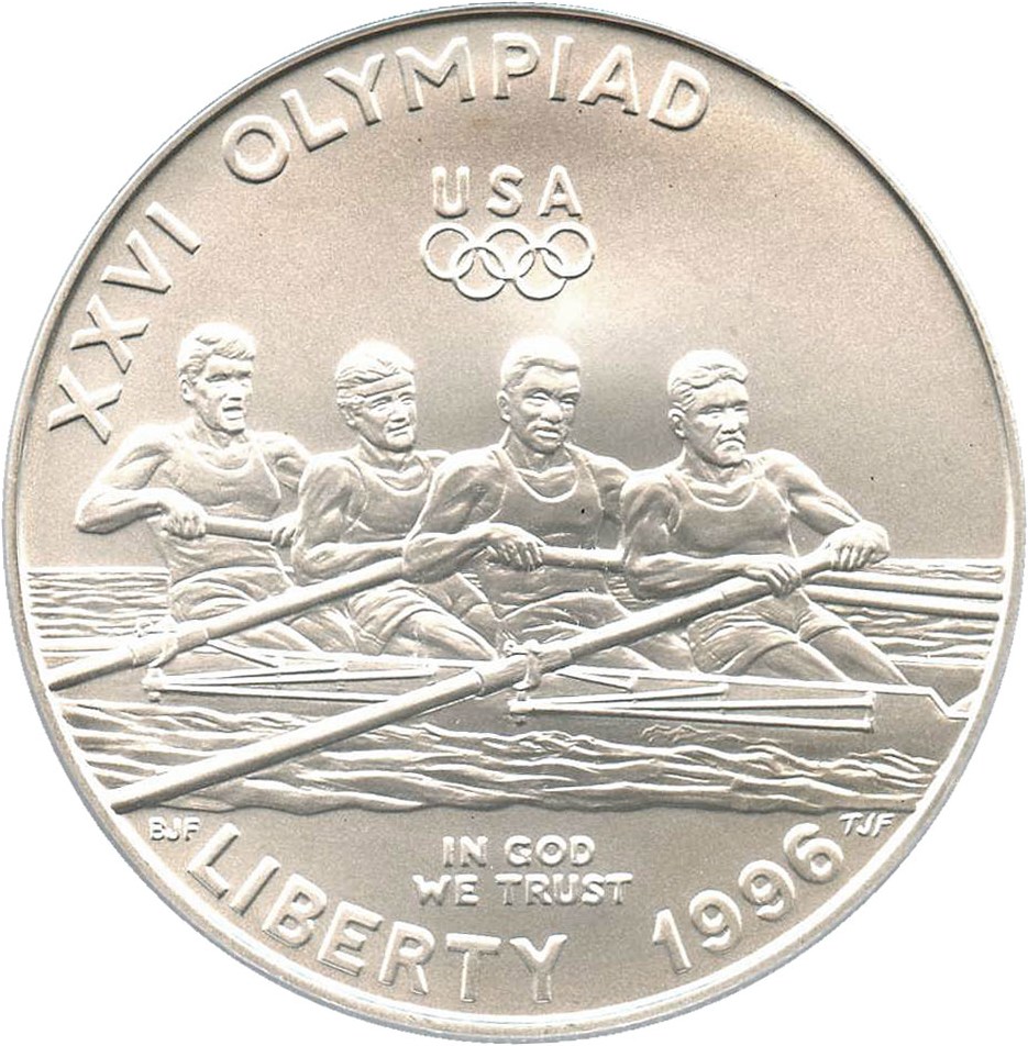 image for: 1996-D Olympic Rowing $1 PCGS MS70