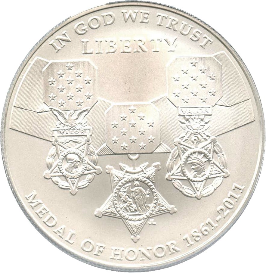 image for: 2011-S Medal of Honor $1 PCGS MS70 - No Reserve!