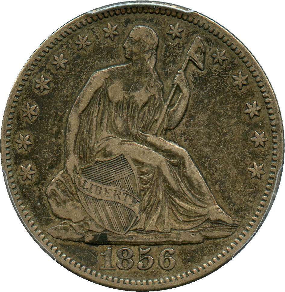 image for: 1856 50c PCGS/CAC VF30
